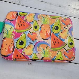 NWT Tabitha Brown (Target) Fruit Motif Tech Sleeve ~ Travel Case ~ Packing Cube